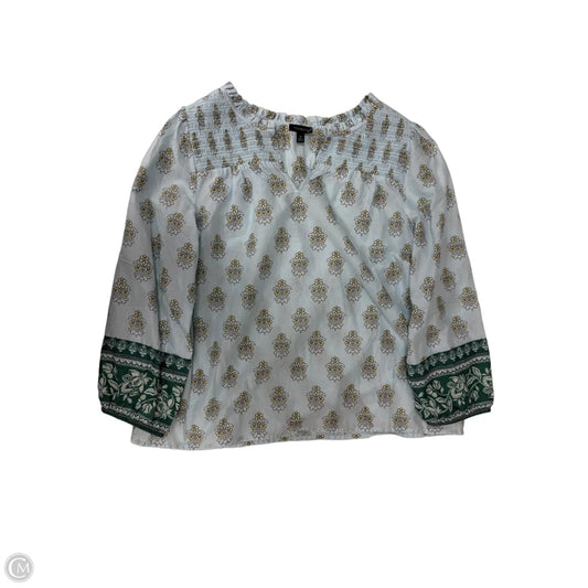 Top 3/4 Sleeve By Talbots In Floral Print, Size: M