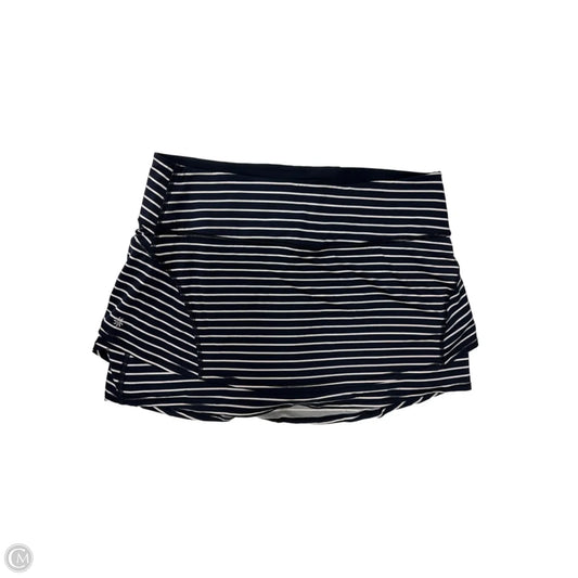 Athletic Skort By Athleta In Striped Pattern, Size: L