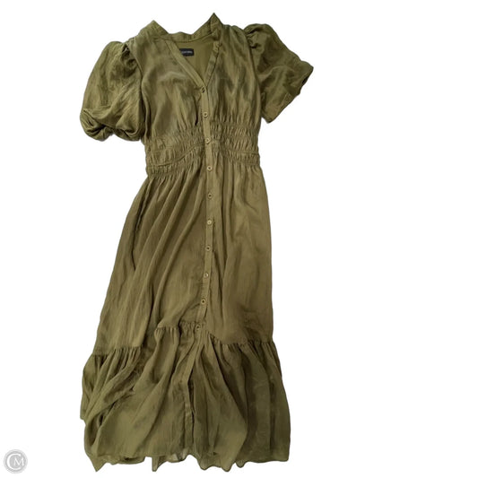 Dress Casual Midi By Zara In Green, Size: M