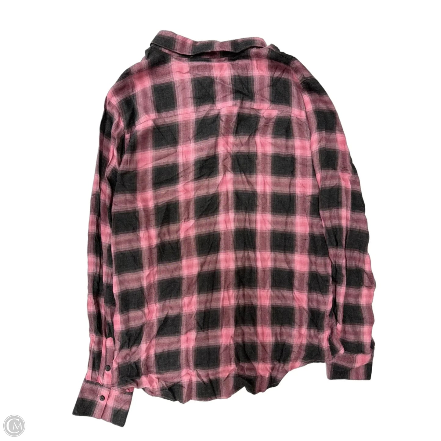 Top Long Sleeve By Beachlunchlounge In Plaid Pattern, Size: Xl