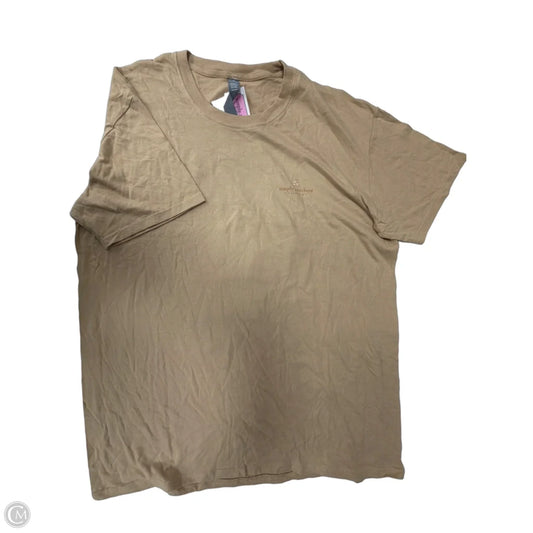 Top Short Sleeve By Simply Southern In Tan, Size: Xl