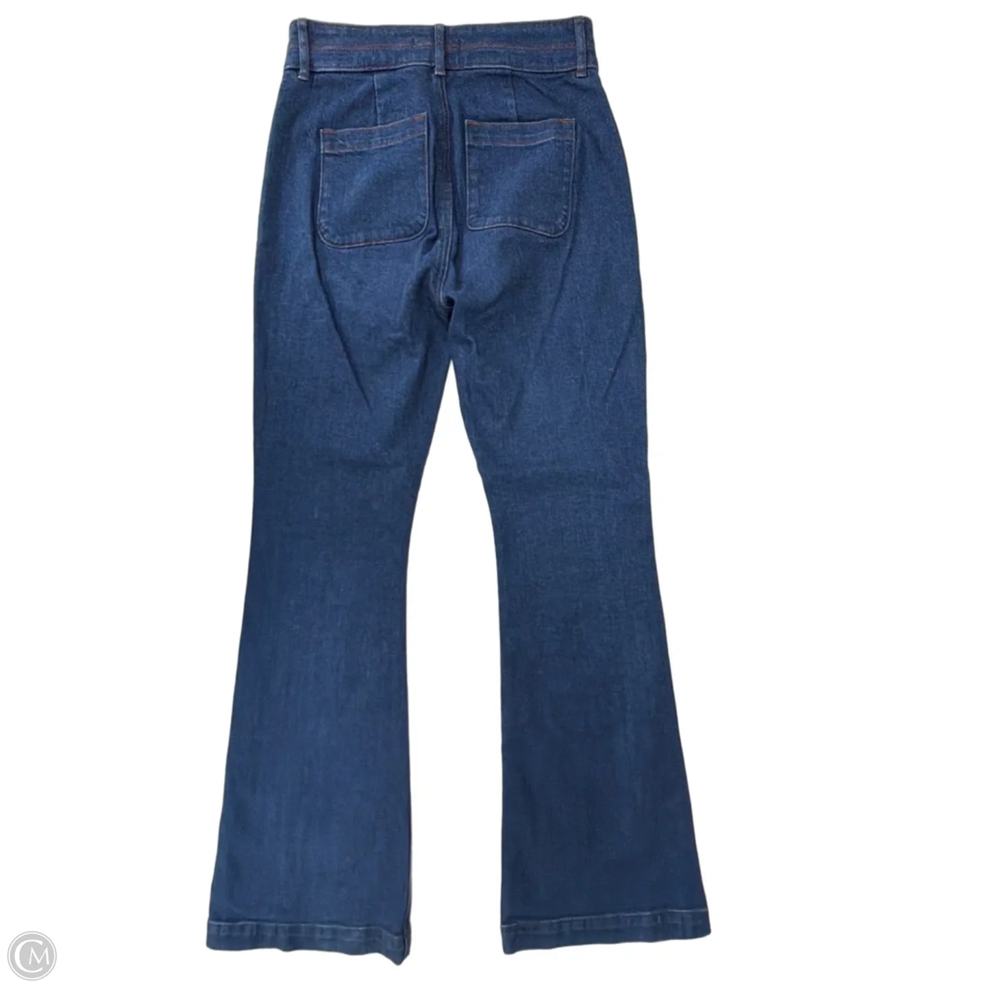 Jeans Flared By Loft In Blue Denim, Size: 0