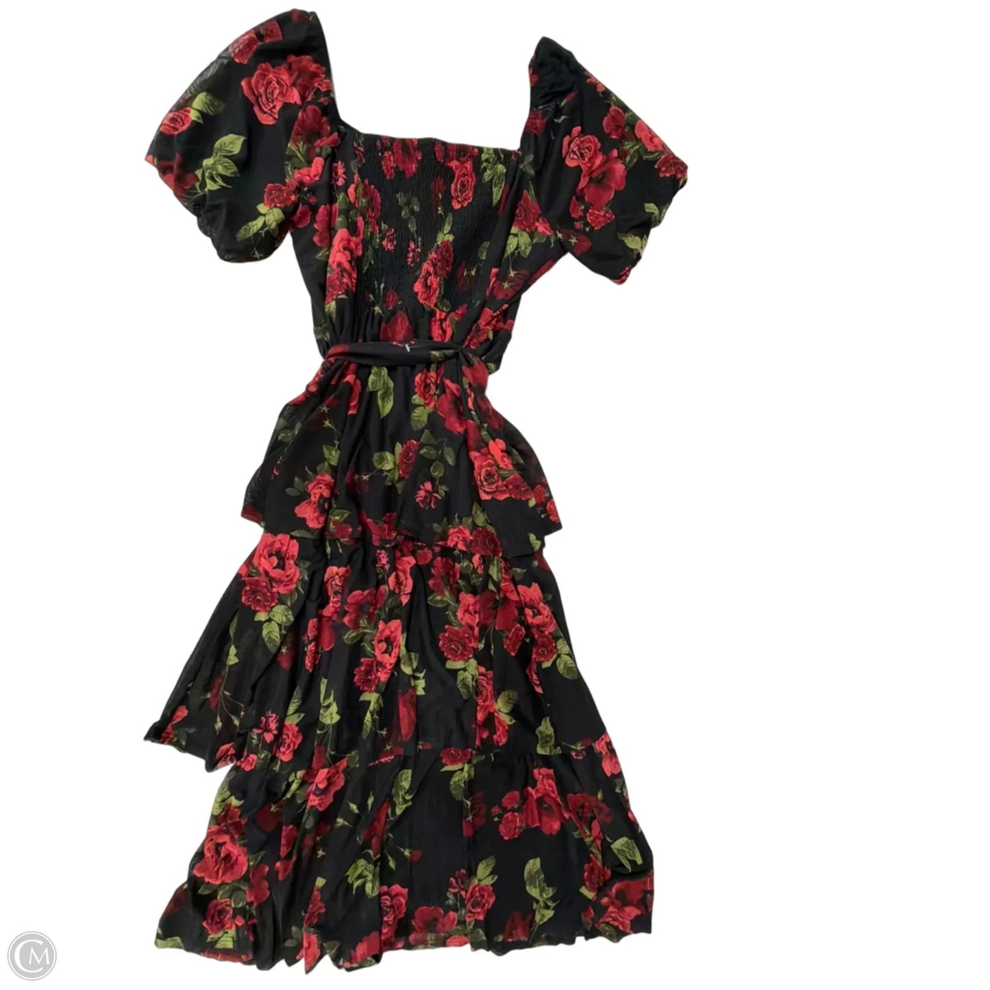 Dress Casual Midi By Ember In Floral Print, Size: 1x