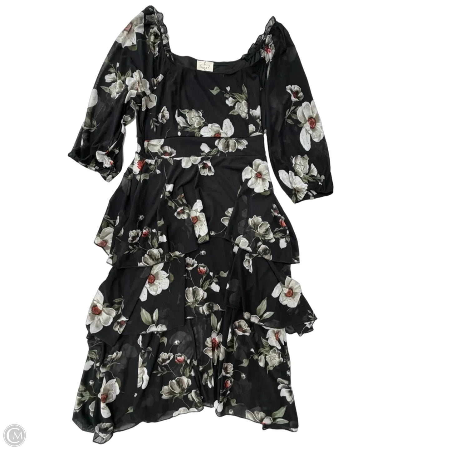 Dress Casual Midi By Ember In Floral Print, Size: Xl
