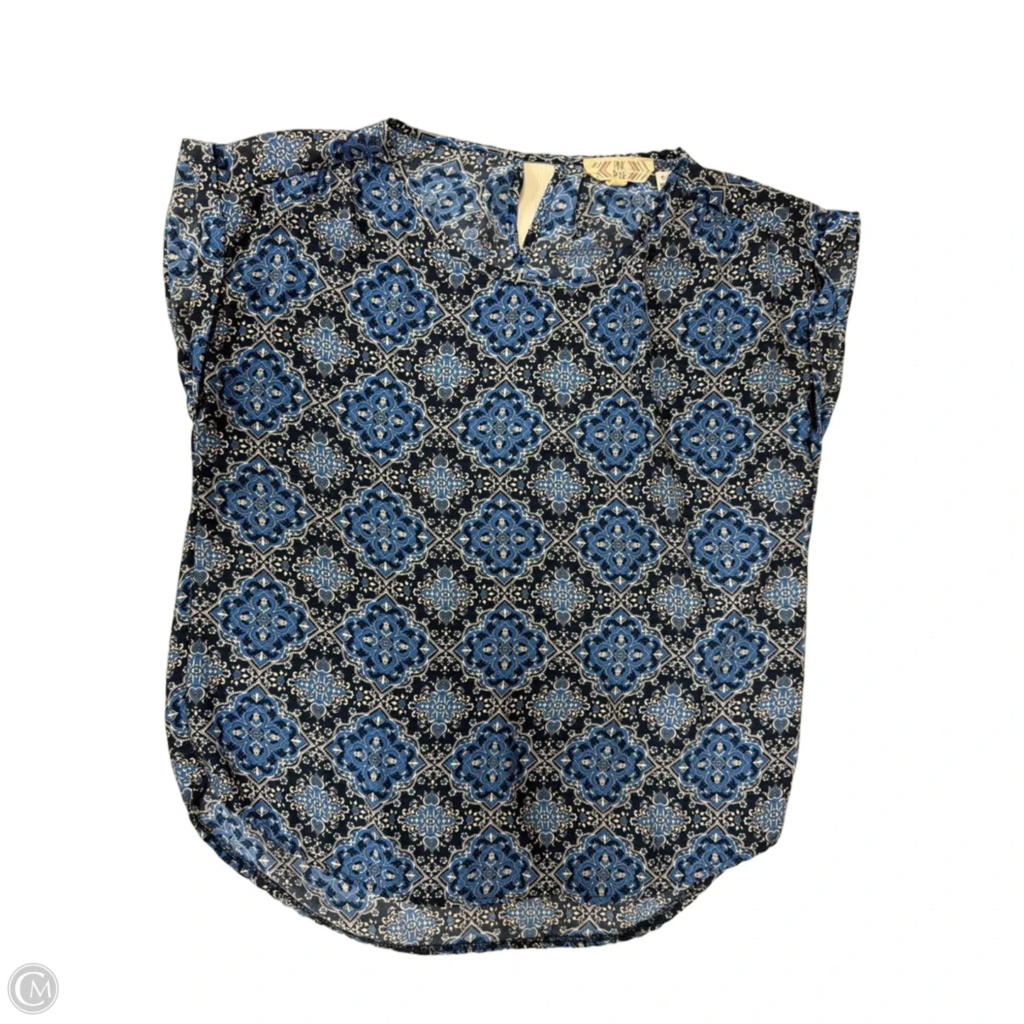 Top Short Sleeve By Pink Rose In Blue, Size: S