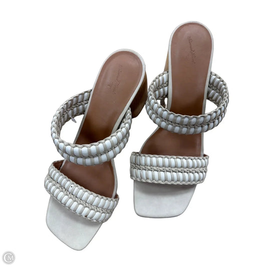 Sandals Heels Block By Universal Thread In Beige, Size: 11