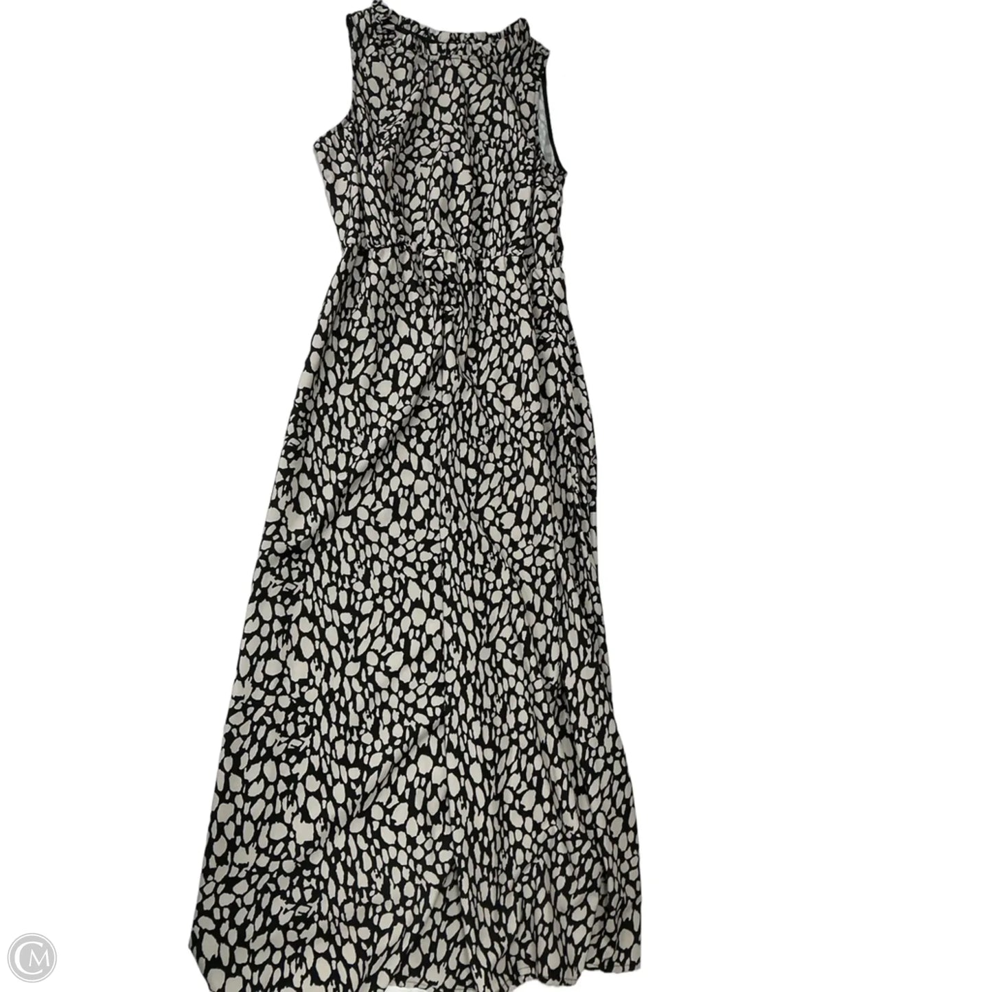 Dress Casual Maxi By Cmf In Black & Cream, Size: M