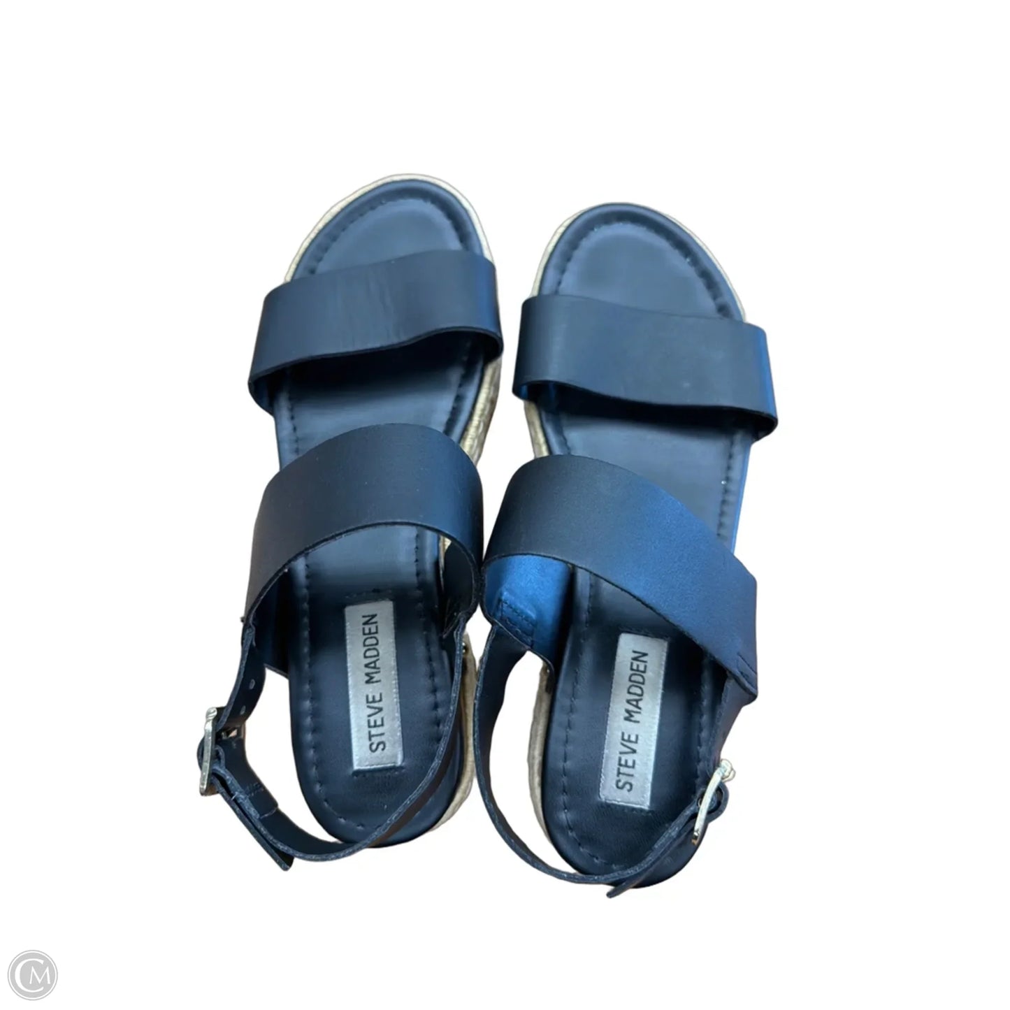 Sandals Heels Platform By Steve Madden In Black, Size: 8