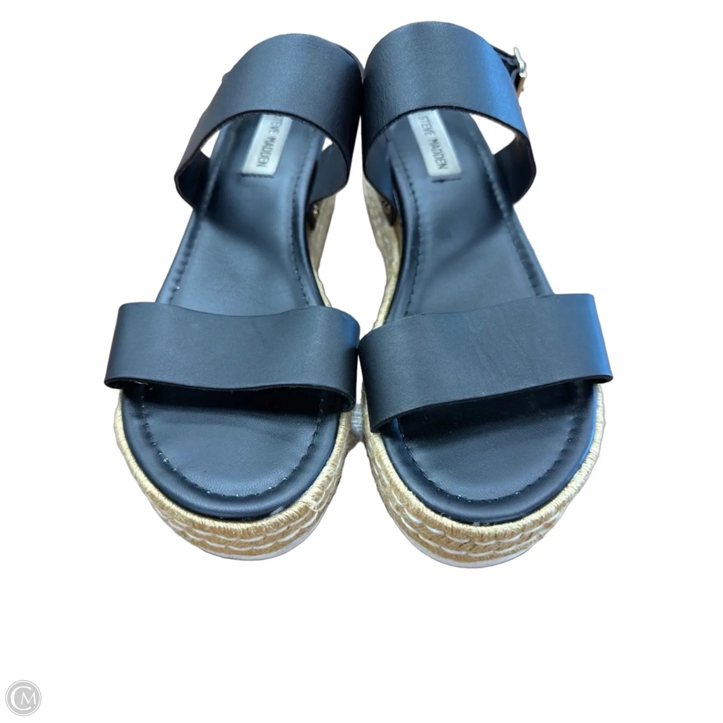 Sandals Heels Platform By Steve Madden In Black, Size: 8