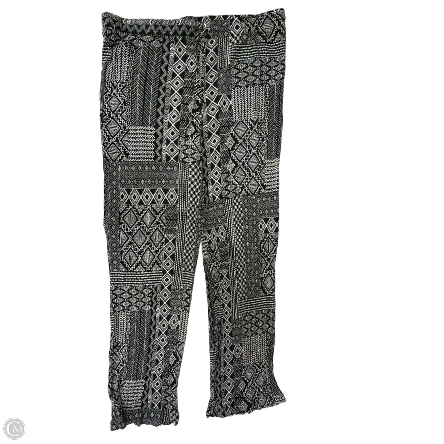 Pants Other By Robert Louis In Black & White, Size: Xl