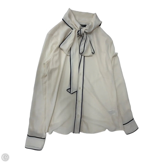 Top Long Sleeve By Lauren By Ralph Lauren In Cream, Size: S