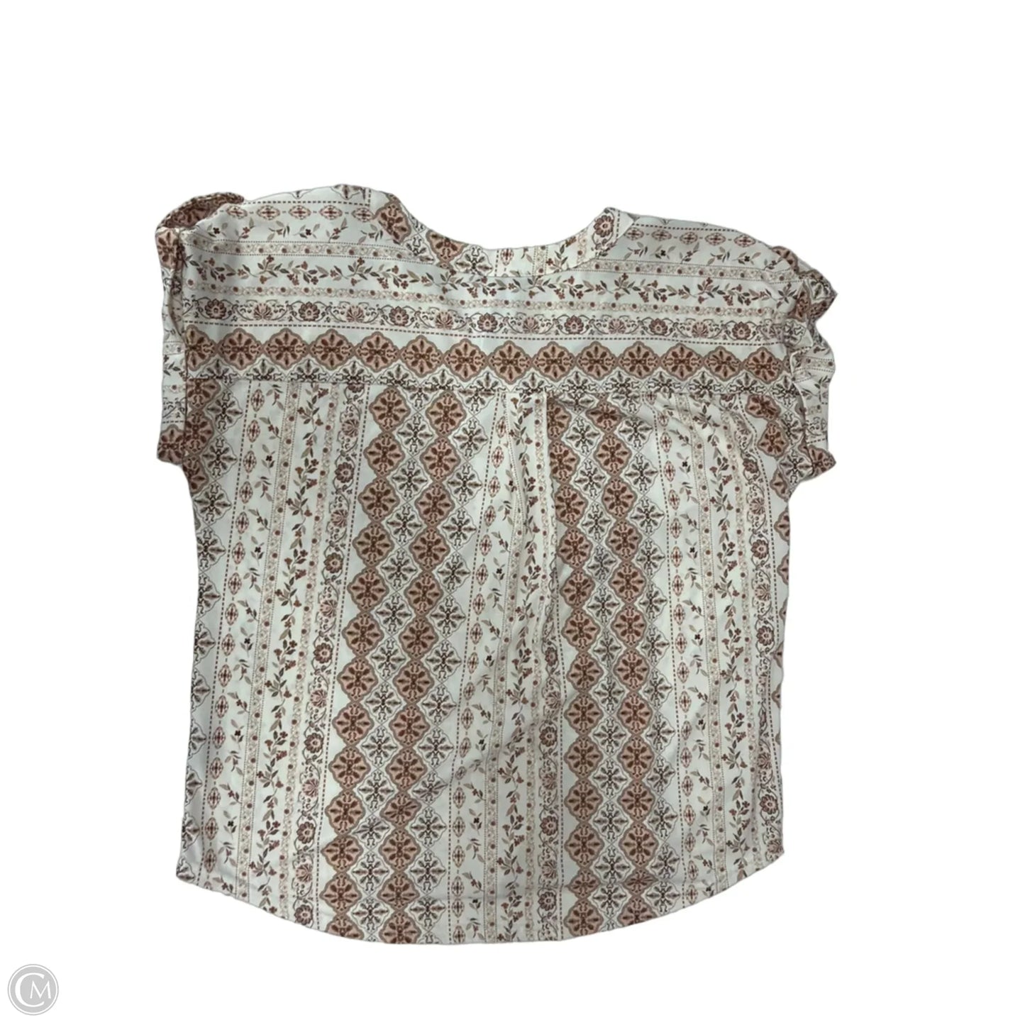 Top Short Sleeve By Clothes Mentor In Pink & White, Size: Xl