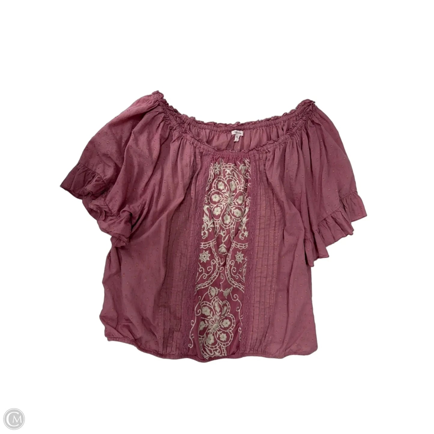 Top Short Sleeve By Maurices In Pink, Size: 1x