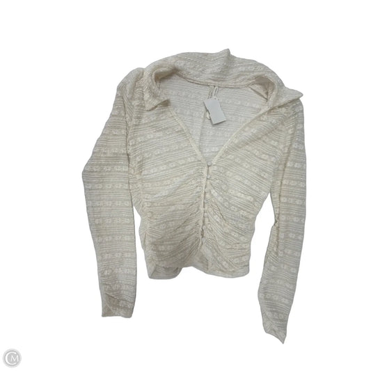 Top Long Sleeve By Anthropologie In Cream, Size: Xxs