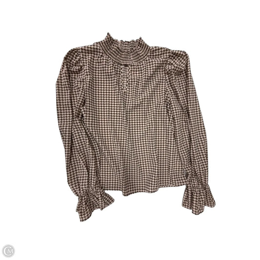 Top Long Sleeve By Shein In Brown & Pink, Size: Xl
