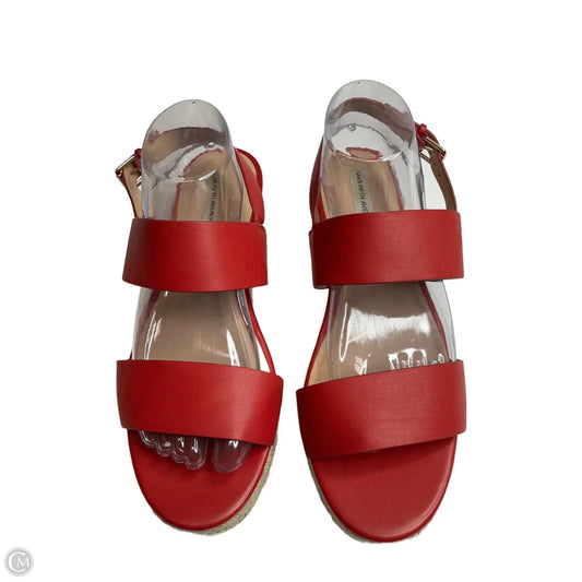 Sandals Heels Platform By Saks Fifth Avenue In Red, Size: 10