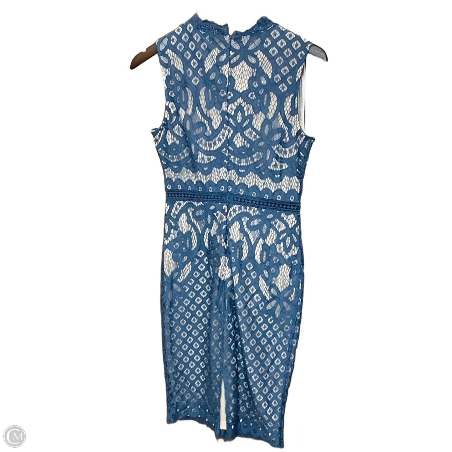 Dress Casual Midi By JUST ME In Blue & Tan, Size: M