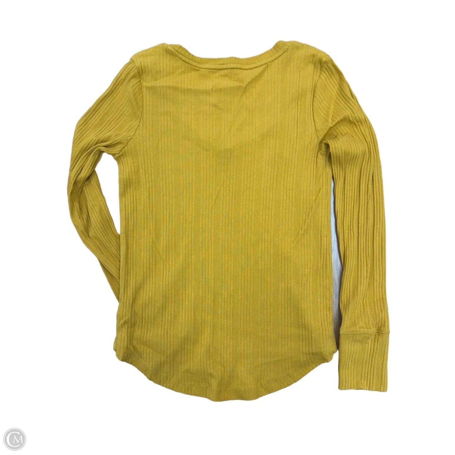 Top Long Sleeve By Falls Creek In Yellow, Size: S
