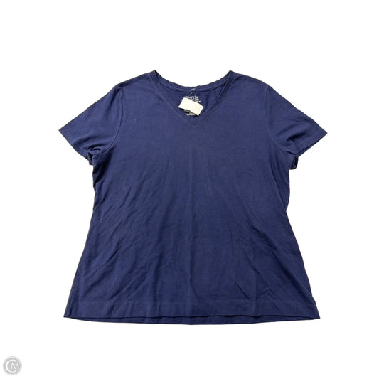 Top Short Sleeve By Time And Tru In Blue, Size: Xl