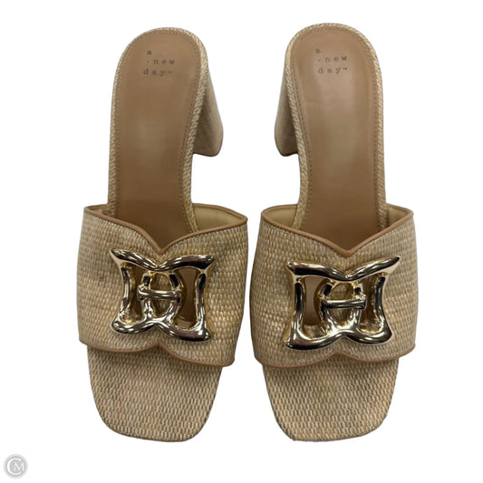 Shoes Heels Block By A New Day In Beige, Size: 11