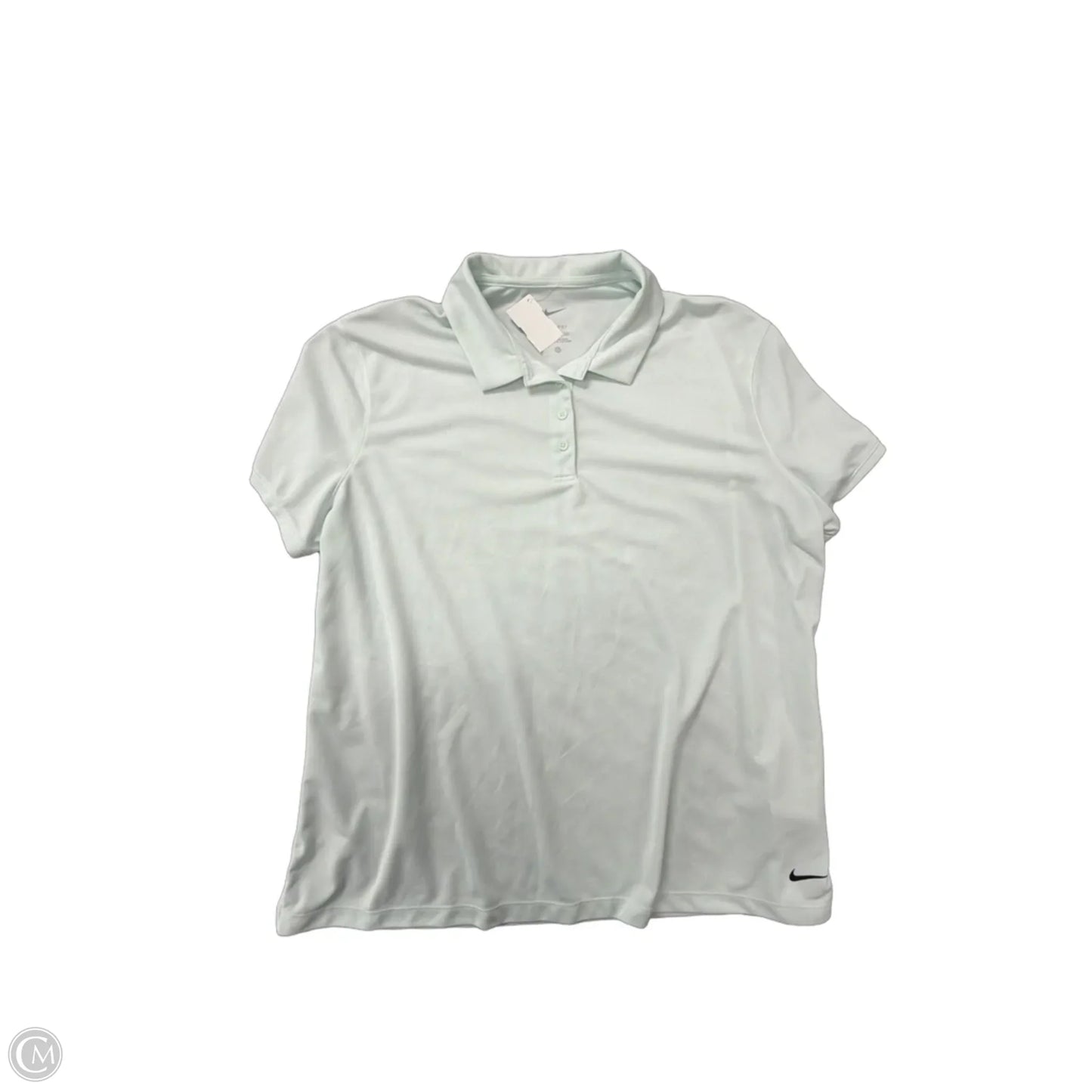 Athletic Top Short Sleeve By Nike Apparel In Aqua, Size: 1x
