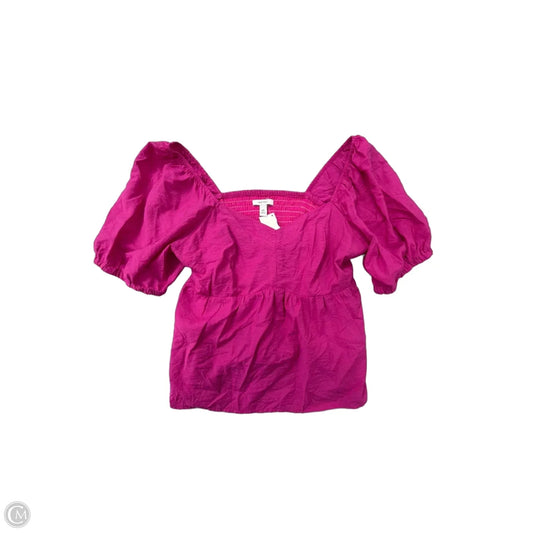 Top Short Sleeve By Nine West In Pink, Size: 1x