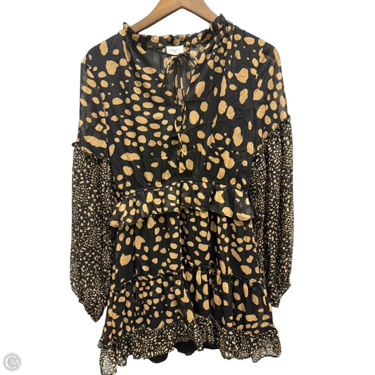 Dress Casual Midi By BEIVY In Black & Brown, Size: M
