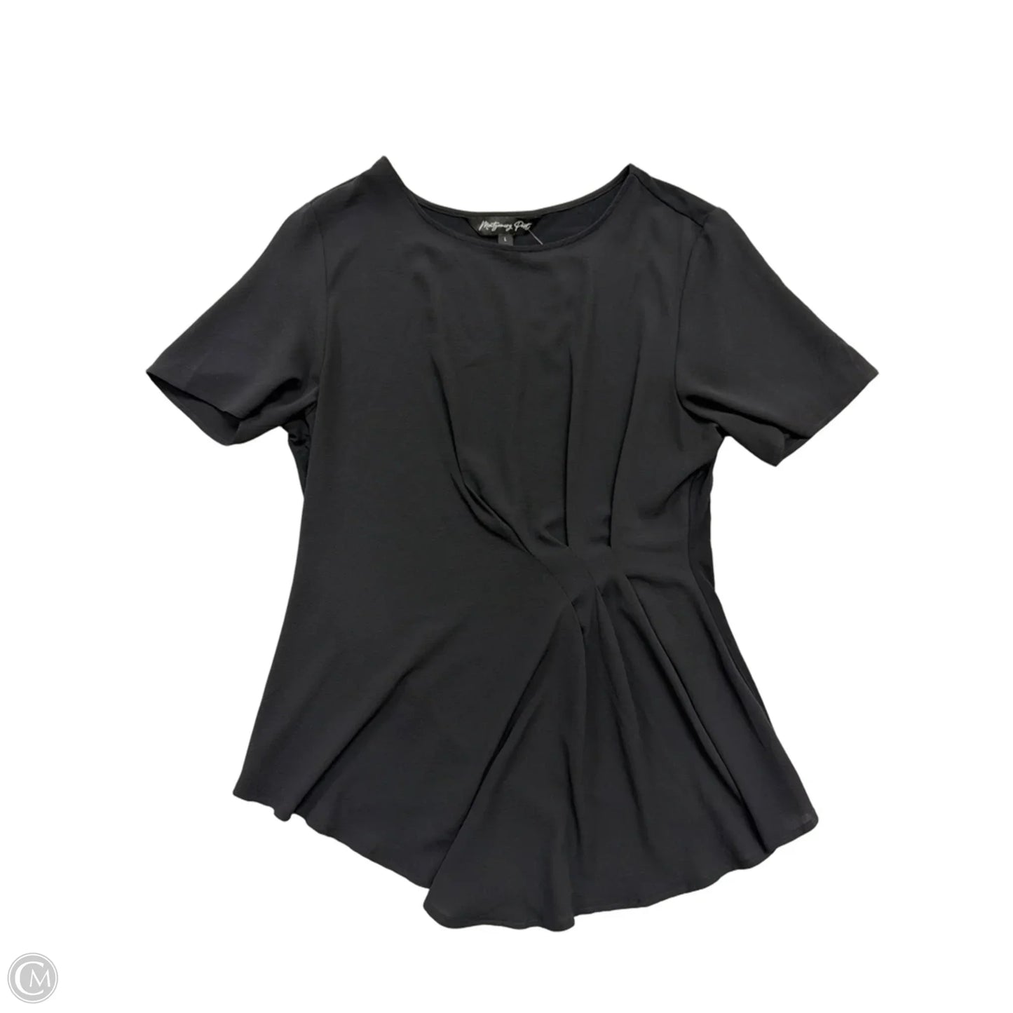 Top Short Sleeve By Clothes Mentor In Black, Size: L