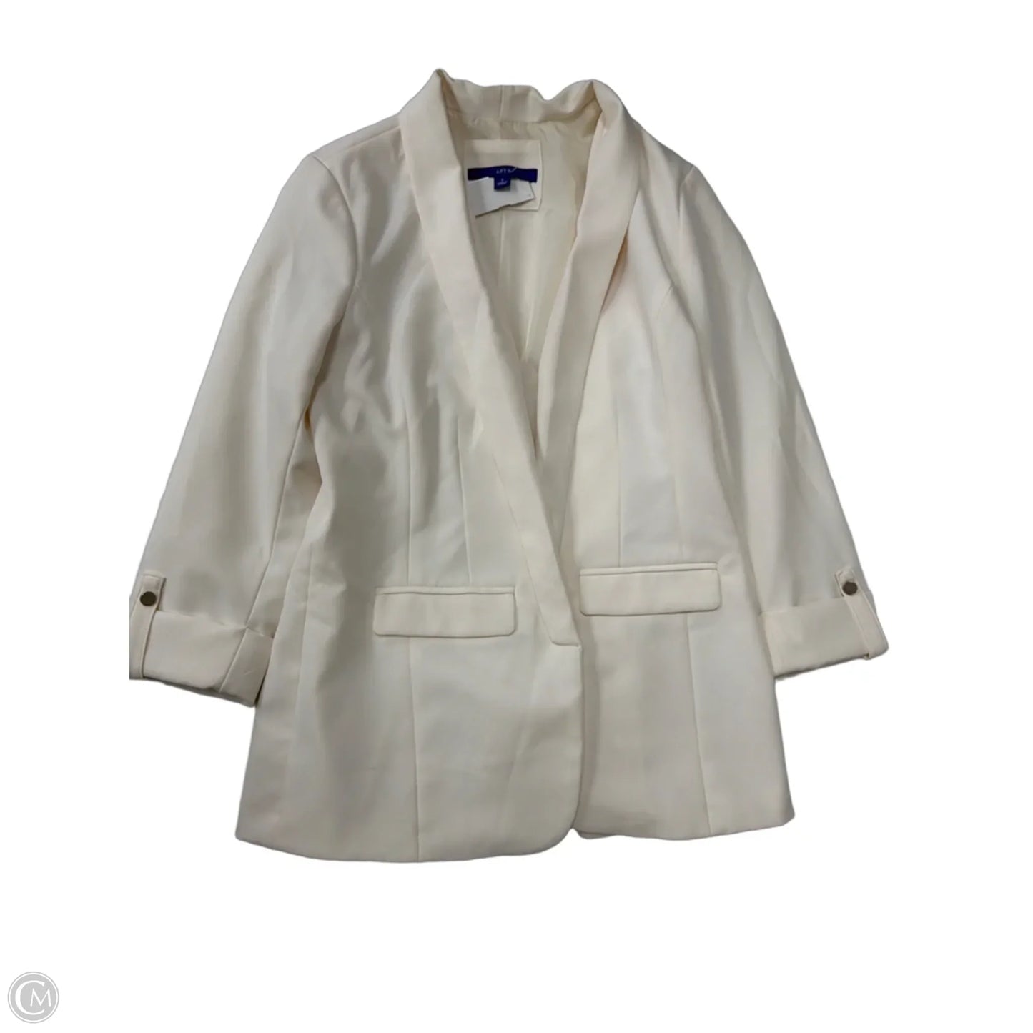Blazer By Apt 9 In Cream, Size: S