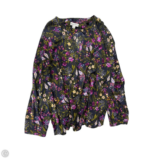 Top Long Sleeve By Ava & Viv In Floral Print, Size: 4x