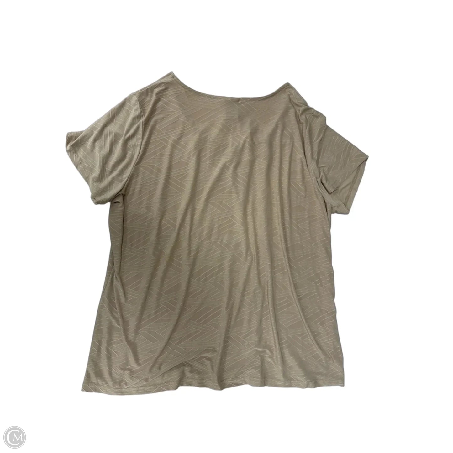 Top Short Sleeve By Jaclyn Smith In Tan, Size: 2x