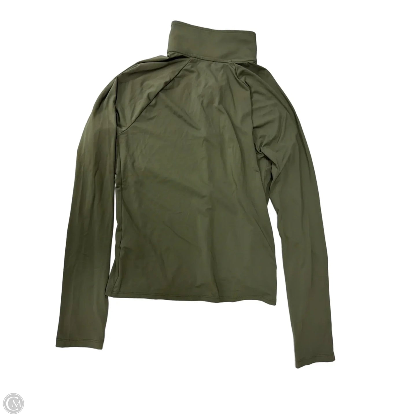 Athletic Top Long Sleeve Collar By Lands End In Green, Size: M