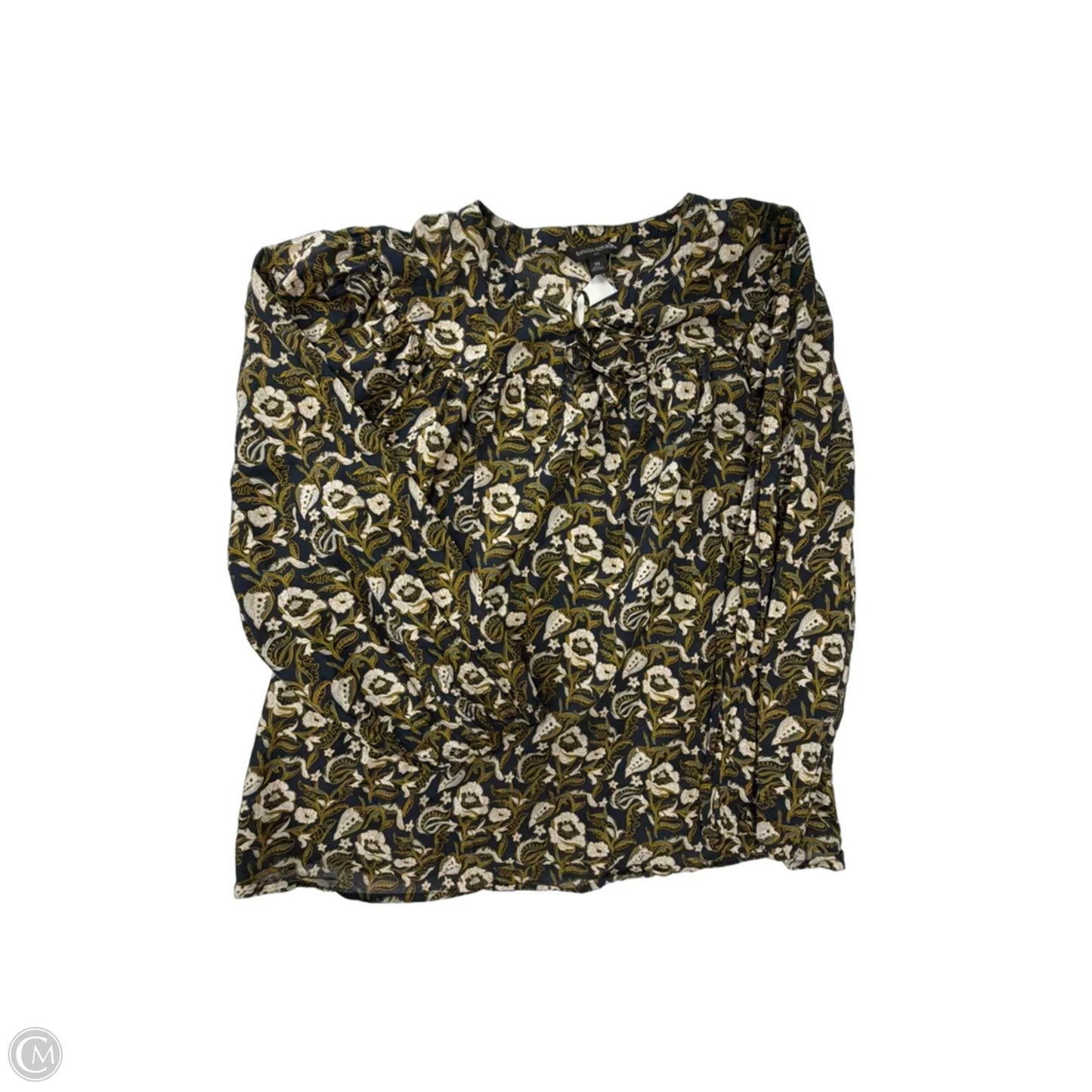 Top Long Sleeve By Banana Republic In Floral Print, Size: Xl