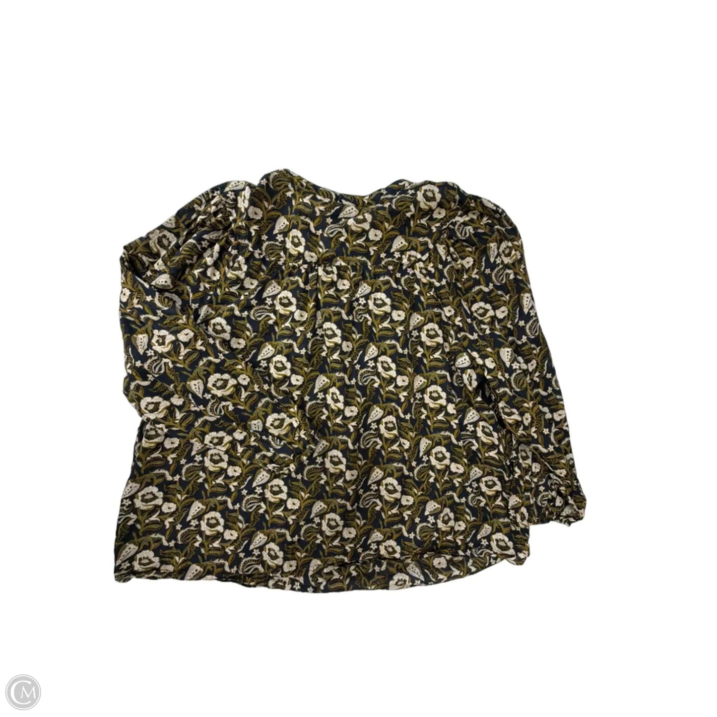 Top Long Sleeve By Banana Republic In Floral Print, Size: Xl