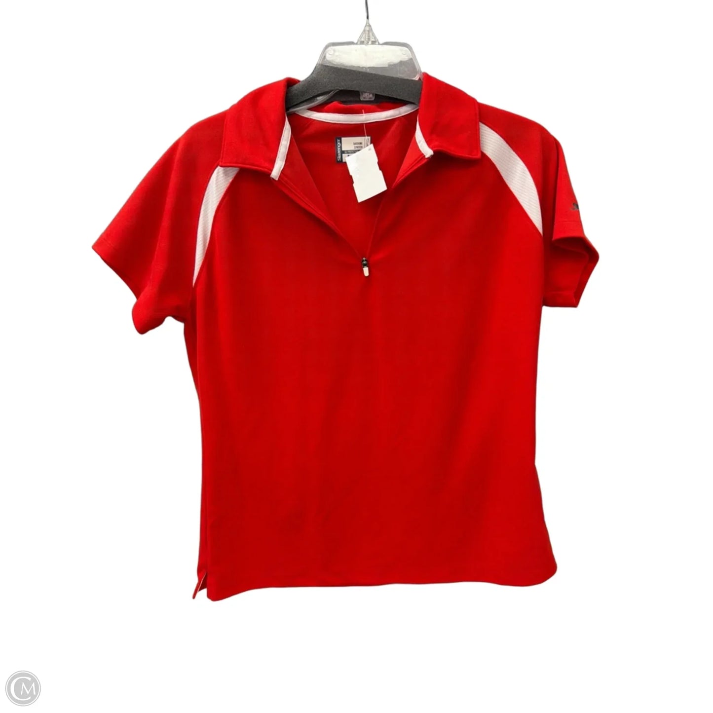Athletic Top Short Sleeve By Slazenger In Red, Size: L