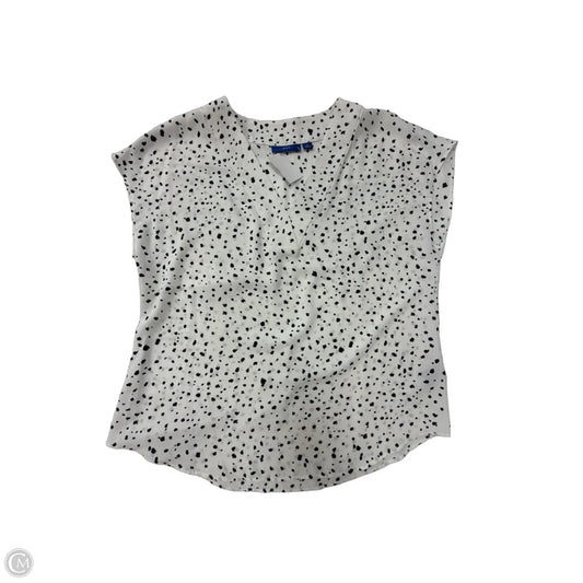 Top Short Sleeve By Apt 9 In Black & White, Size: M