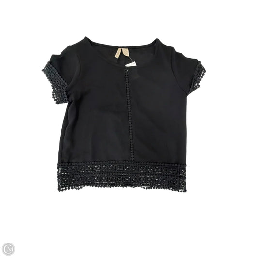 Top Short Sleeve By Japna In Black, Size: S