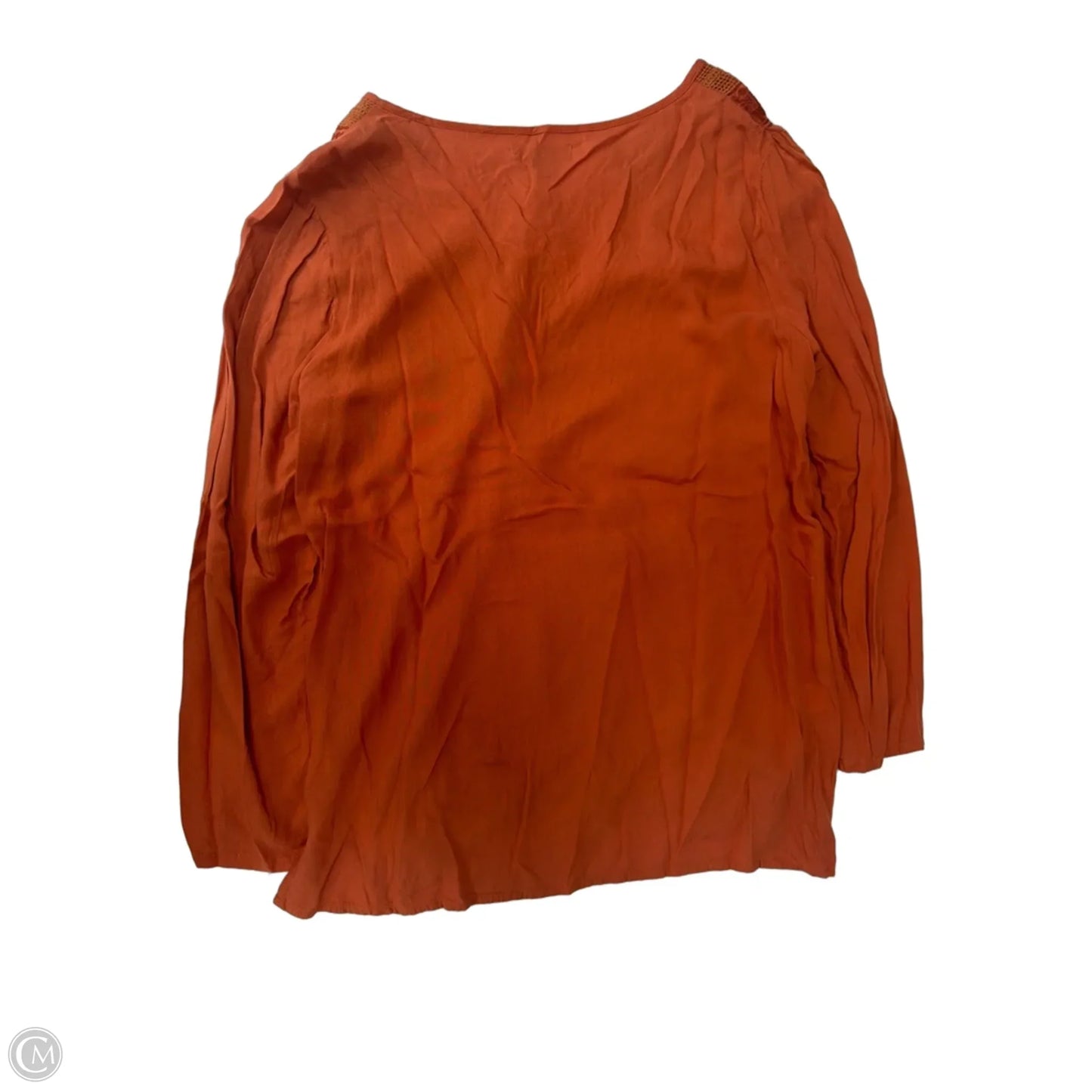 Top Long Sleeve By Clothes Mentor In Orange, Size: L