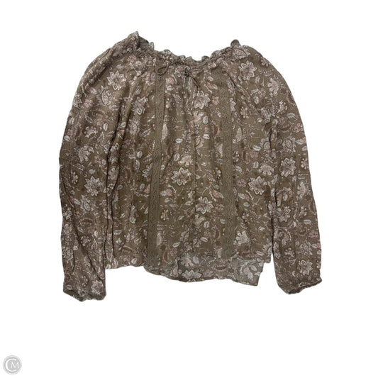 Top Long Sleeve By Clothes Mentor In Tan, Size: Xl
