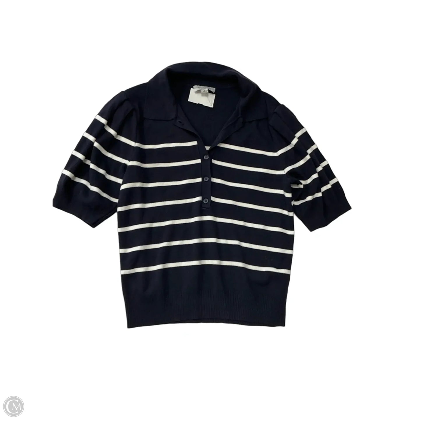 Top Short Sleeve By Free Assembly In Striped Pattern, Size: S