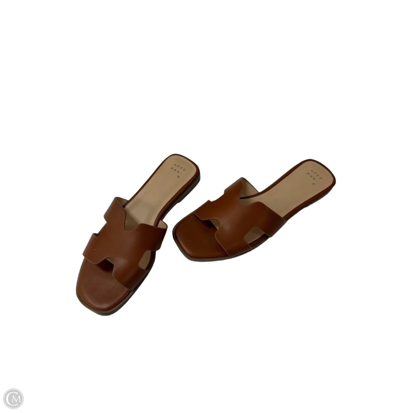 Sandals Flip Flops By A New Day In Tan, Size: 6.5