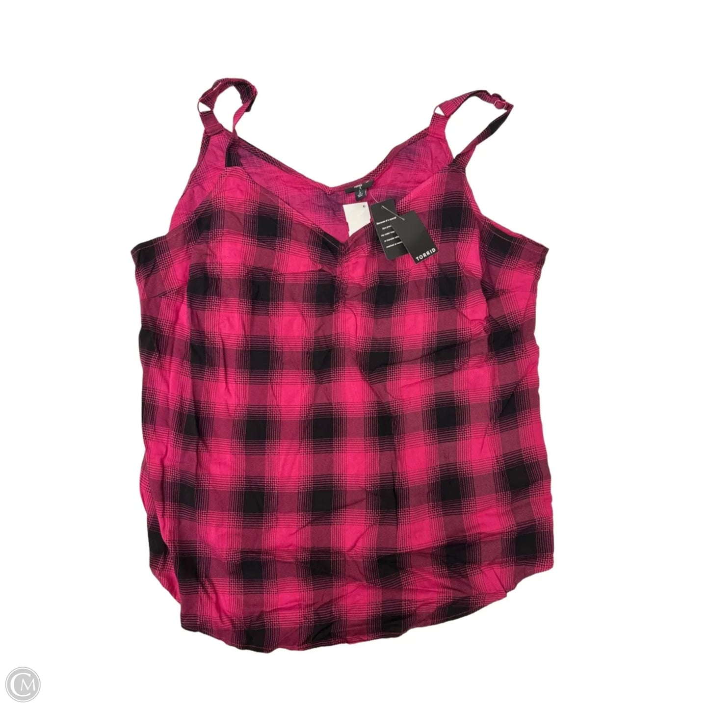 Top Sleeveless By Torrid In Plaid Pattern, Size: 2x