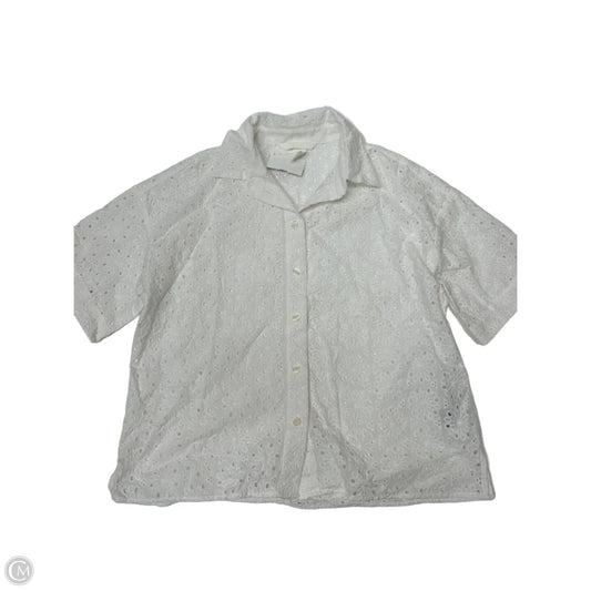 Top Short Sleeve By H&m In White, Size: Xs