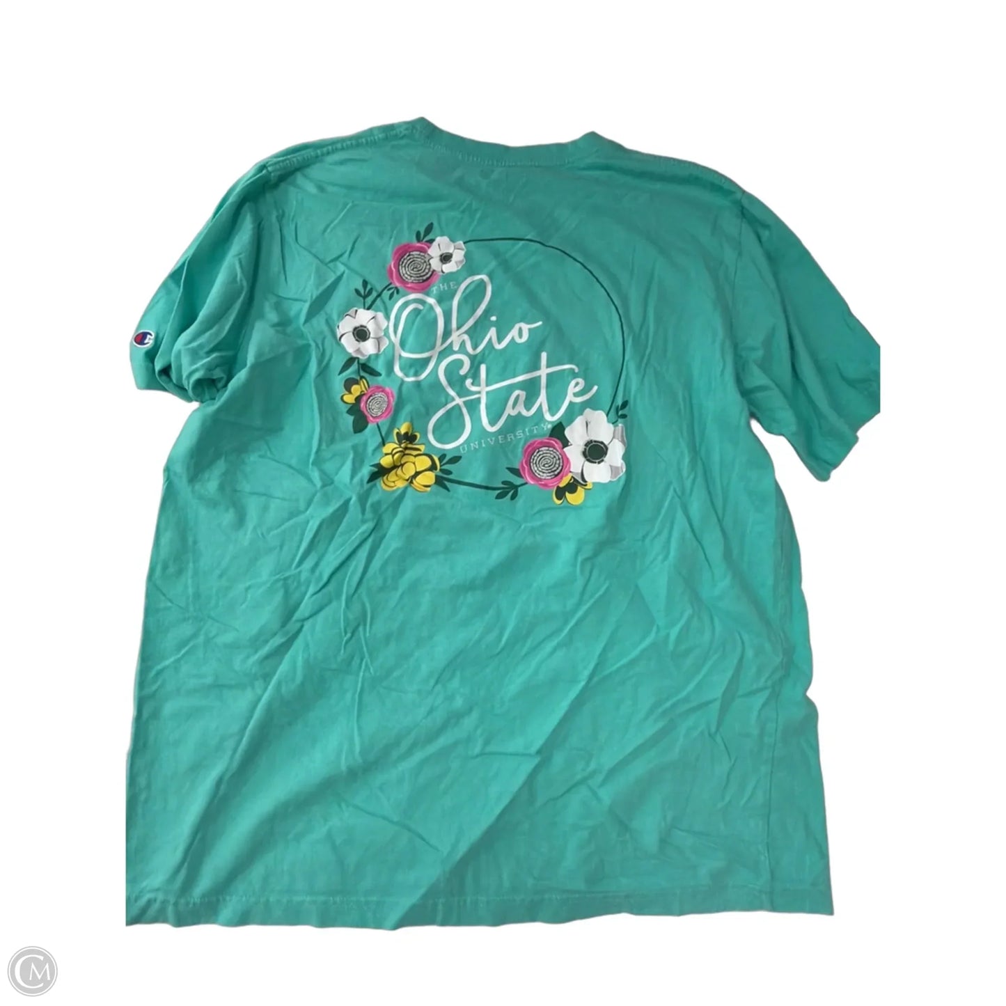 Top Short Sleeve By Champion In Teal, Size: 2x