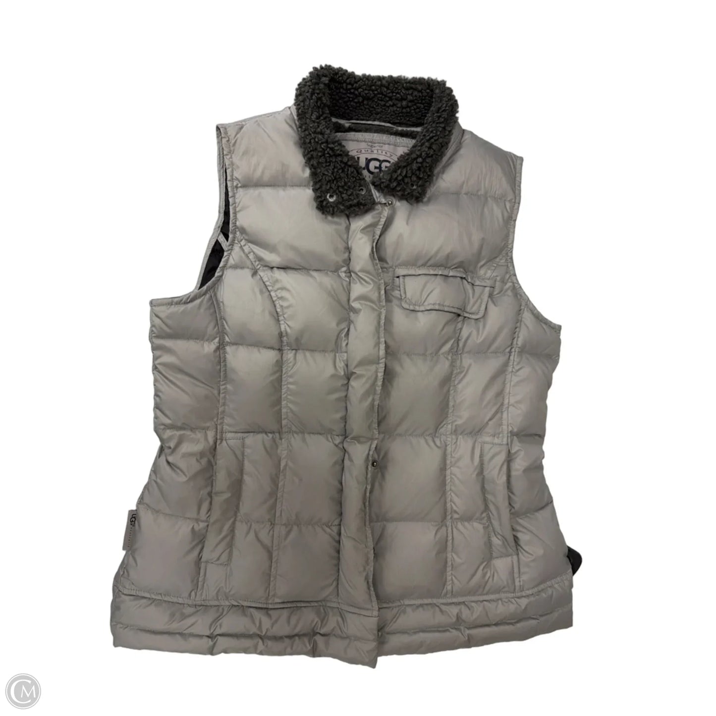 Vest Designer By Ugg In Grey, Size: M