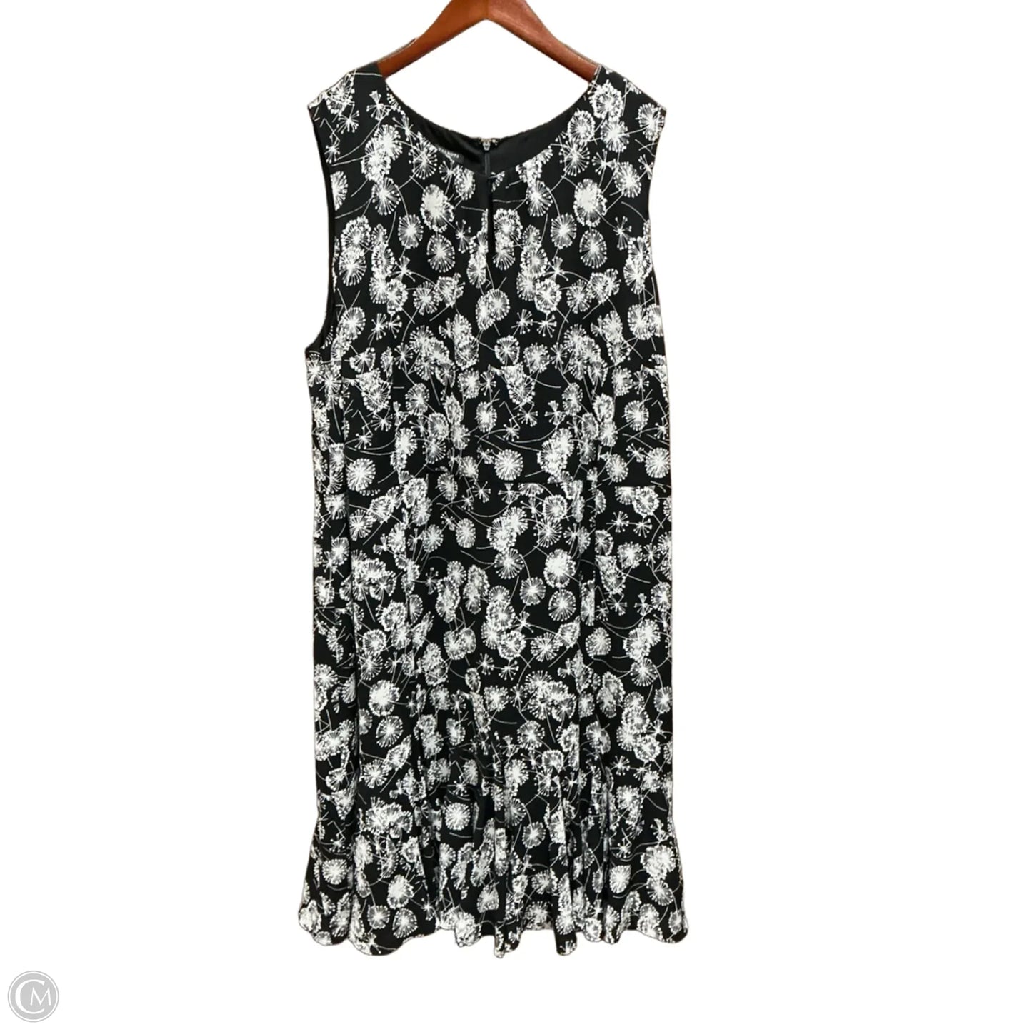 Dress Casual Midi By Talbots In Black, Size: 2x