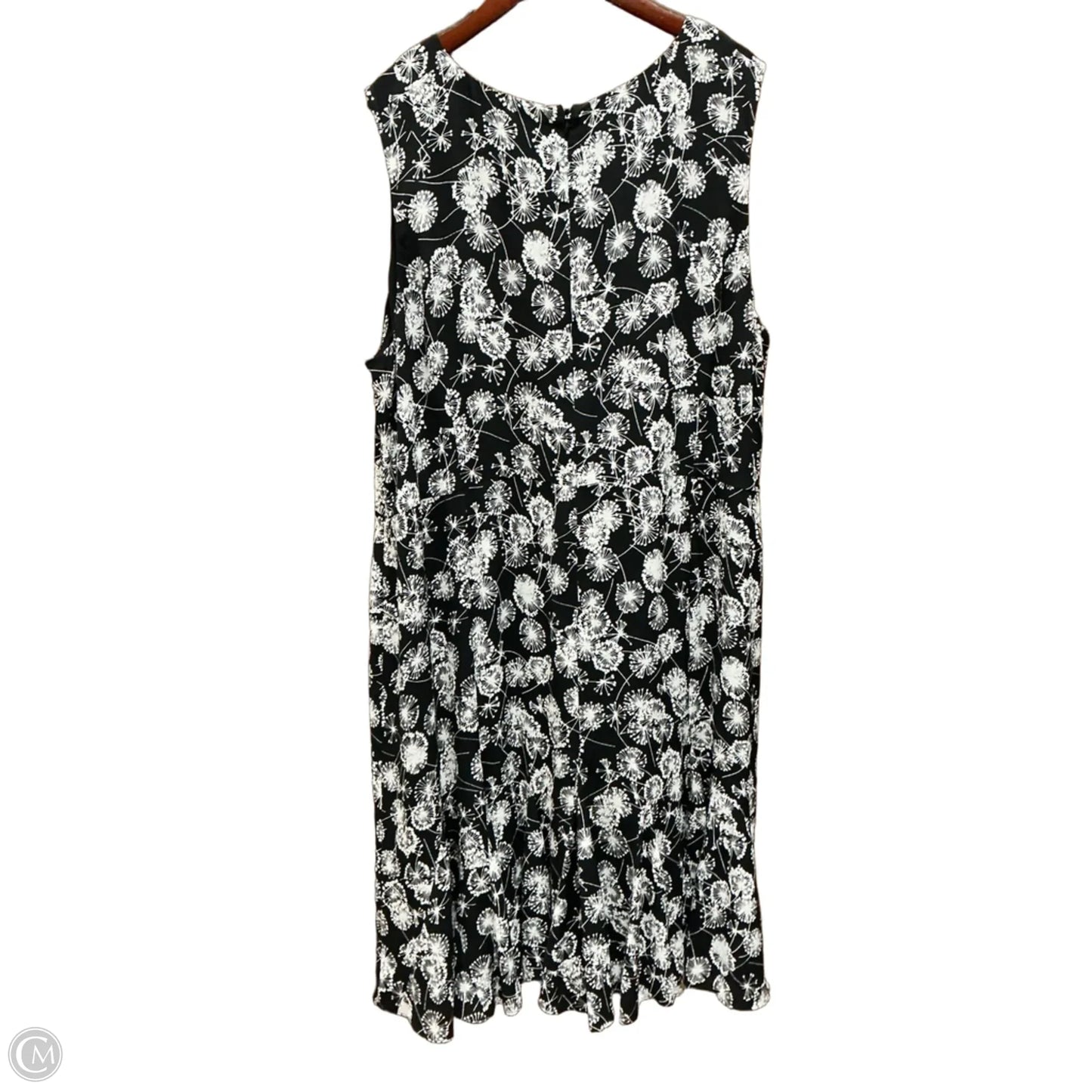 Dress Casual Midi By Talbots In Black, Size: 2x
