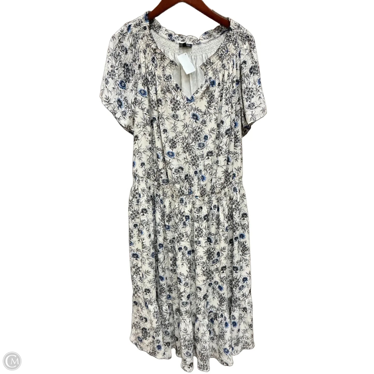 Dress Casual Midi By Talbots In Floral Print, Size: 3x