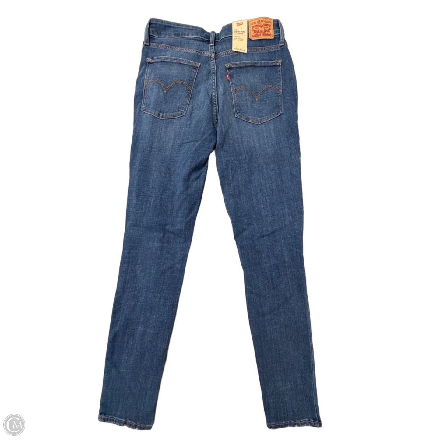 Jeans Skinny By Levis In Blue Denim, Size: 10