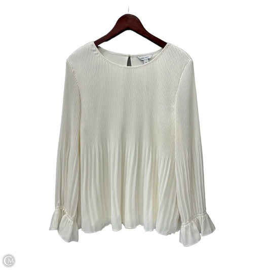 Top Long Sleeve By Nine West Apparel In Cream, Size: 1x